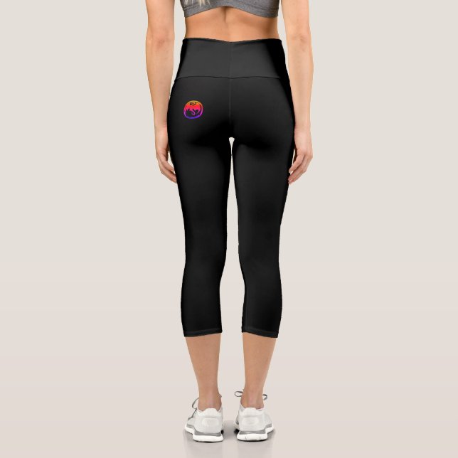 Neon Dragon Black Capri Hose (Rückseite)