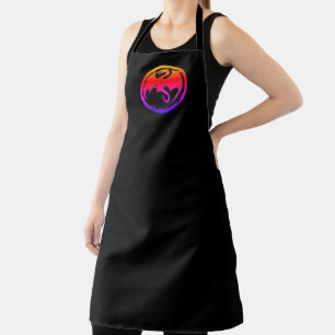 Neon Dragon Black Women Koch Schürze