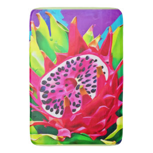 Neon Dragon Fruit Splendor Badematte