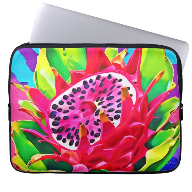 Neon Dragon Fruit Splendor Laptopschutzhülle (Vorderseite)