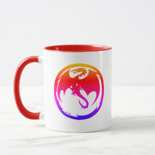 Neon Dragon - Rote Combo-Tasse Tasse