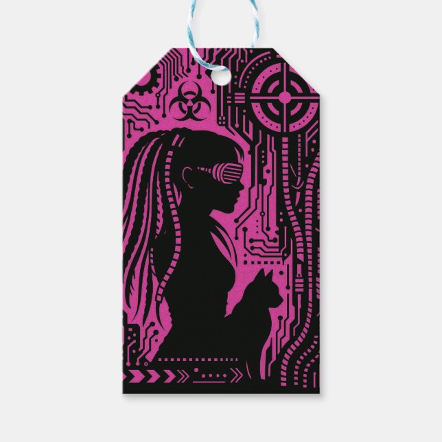 Neon-Dread-Protokoll Geschenkanhänger (Vorderseite)