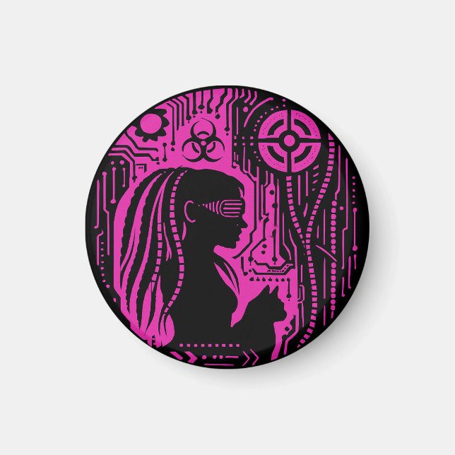 Neon-Dread-Protokoll Magnet (Vorne)