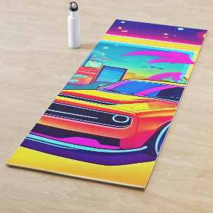 Neon Dream Car Escape Yogamatte