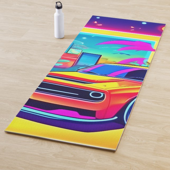 Neon Dream Car Escape Yogamatte (Beispiel)