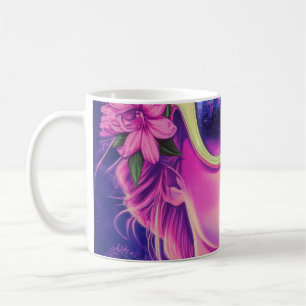 Neon Dream Girl mit BläserSonnenbrille Kaffeetasse