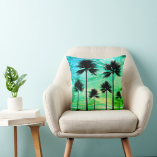 Neon Dream Palm Trees Kissen