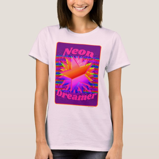 Neon Dreamer Phantastisches Vintages ästhetisches  T-Shirt (Vorderseite)