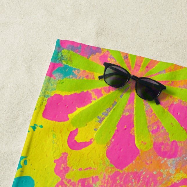Neon Dreams Abstrakt Strandtuch (Beispiel)