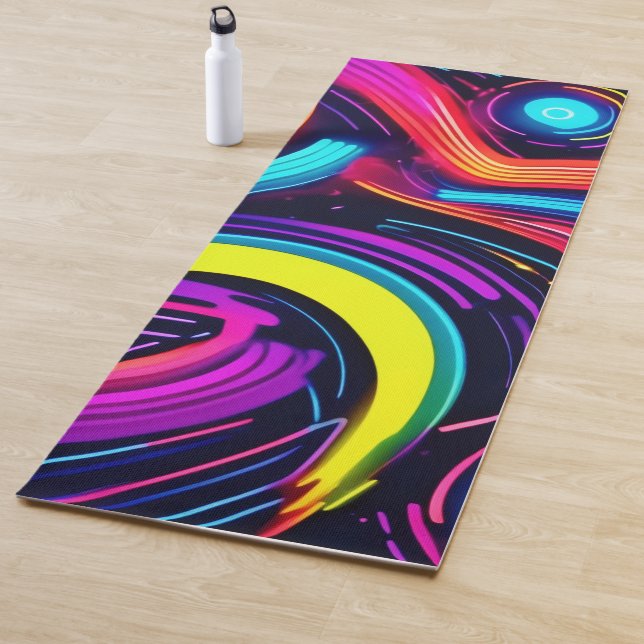 Neon Dreamscape Art Yogamatte (Beispiel)