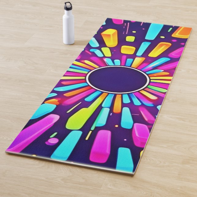 Neon Dreamscape: Eine psychedelische Reise Yogamatte (Beispiel)