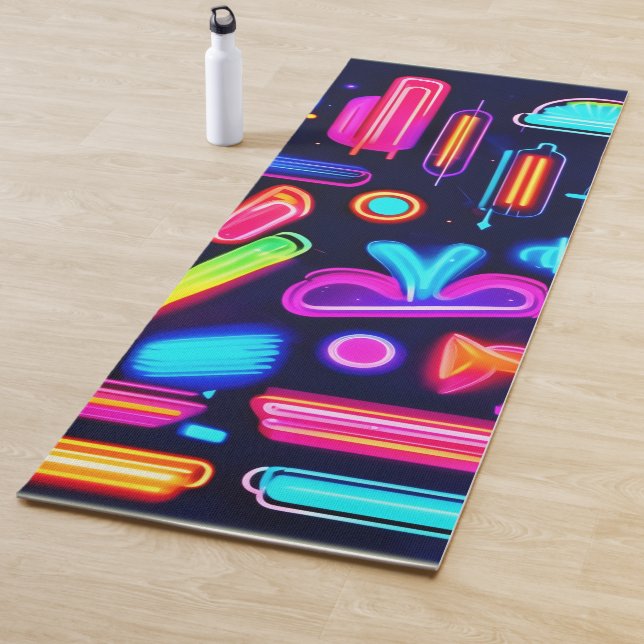 Neon Dreamscape Symphony Yogamatte (Beispiel)