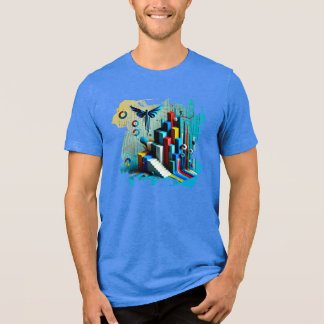 Neon Dreamscape - T - Shirt der digitalen Kunst