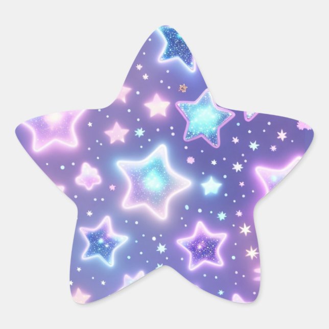 Neon Dreamy Stars Stickers (Vorderseite)