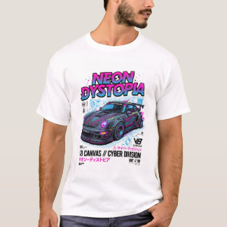 Neon-Dystopie-Cyberpunk-Supercar-Streetwear T-Shirt