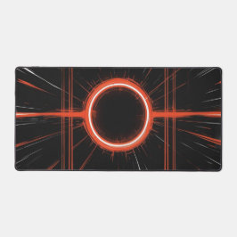 Neon Eclipse in einem digitalen Netz Schreibtischunterlage