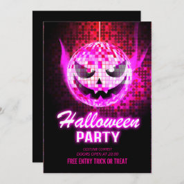 Neon Effect Adult Halloween-Party Einladung