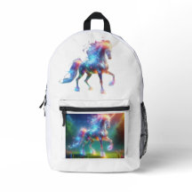 Neon Einhorn Kunst – Leuchtendes Fantasy Pferd Reg