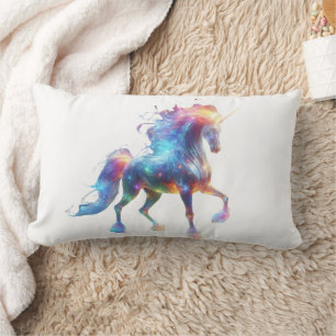 Neon-Einhorn-Kunst – Leuchtendes Fantasy-Pferd Reg Lendenkissen