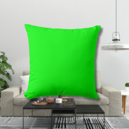 Neon Electric Green Solid Color | Classic Kissen