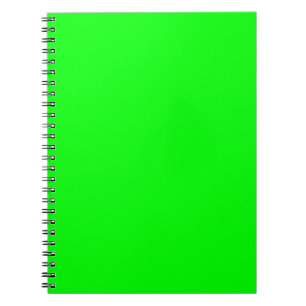 Neon Electric Green Solid Color Classic Notizblock