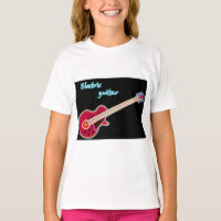 Neon-Elektrogitarre Retro-80er-Rockmusik
