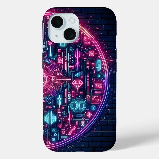 Neon Enigma Case-Mate iPhone Hülle (Rückseite)