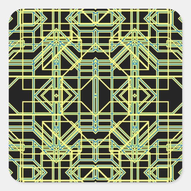 Neon Eon 8 Quadratischer Aufkleber (Vorderseite)