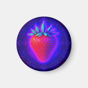 Neon-Erdbeere lebendiger Look-Magnet Magnet