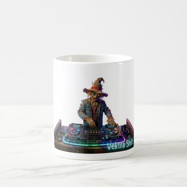 Neon-Ernte-Vogelscheuche Vektra Shift Kaffeetasse (Mittel)