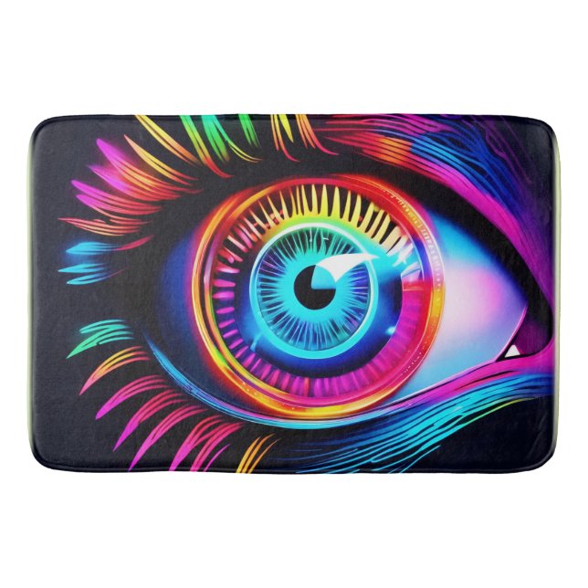 Neon Eye Dream Badematte (Vorderseite)