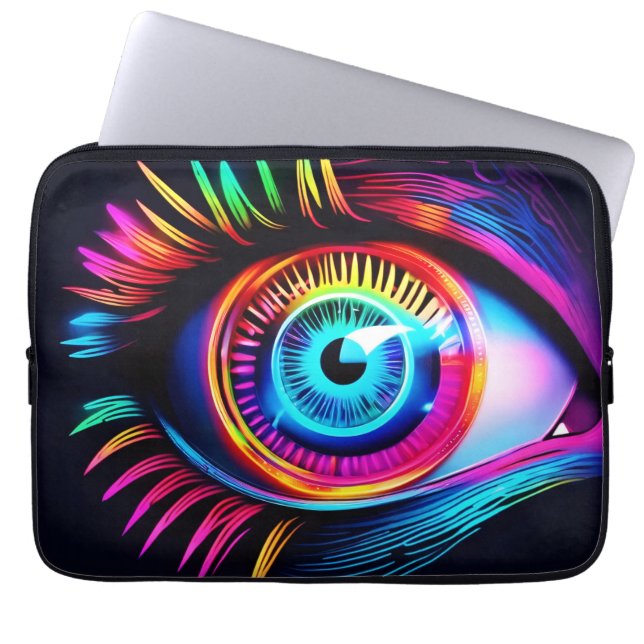 Neon Eye Dream Laptopschutzhülle (Vorderseite)