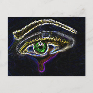 Neon Eye Postkarte
