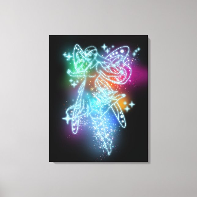 Neon Fairy Leinwanddruck (Vorderseite)