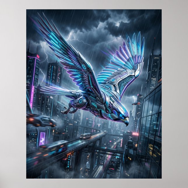 Neon Falke Skyway Sturm Poster (Vorne)