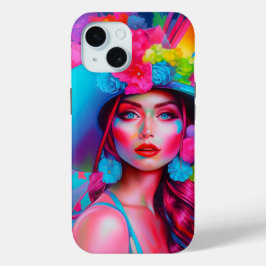 Neon Fantasy Floral Portrait Case-Mate iPhone Hülle