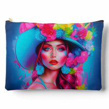 Neon Fantasy Floral Portrait