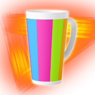Neon farbige Streifen Milchtasse