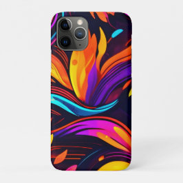 Neon Fire Design mit feinen Icons Case-Mate iPhone Hülle