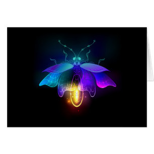 Neon Firefly auf schwarz