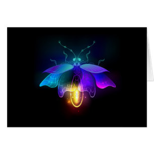 Neon Firefly auf schwarz