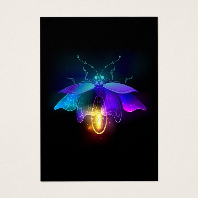 Neon Firefly auf schwarz (Vorderseite)