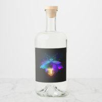 Neon Firefly auf schwarz