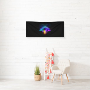 Neon Firefly auf schwarz Banner