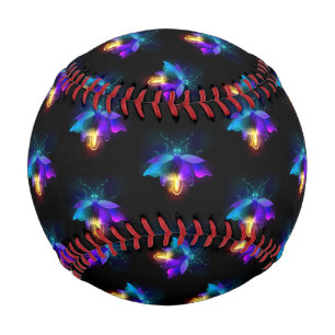 Neon Firefly auf schwarz Baseball