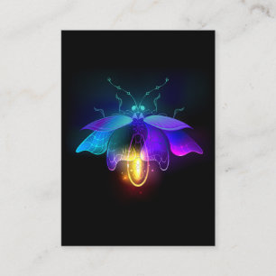 Neon Firefly auf schwarz Begleitkarte