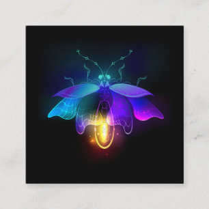 Neon Firefly auf schwarz Begleitkarte