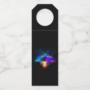 Neon Firefly auf schwarz Flaschenanhänger