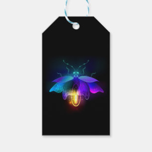 Neon Firefly auf schwarz Geschenkanhänger