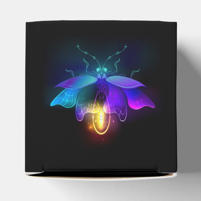 Neon Firefly auf schwarz Geschenkschachtel (Oben)